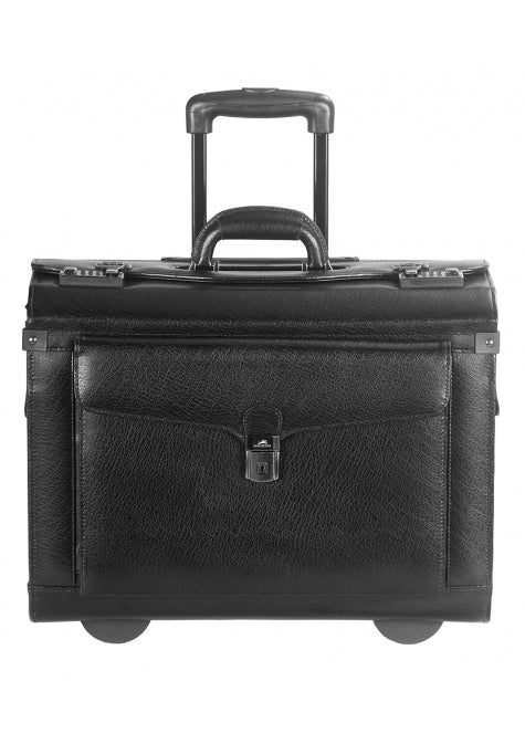 Mancini Leather Briefcase High Capacity Wheeled