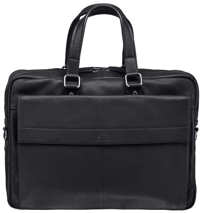 Mancini Leather Briefcase for Laptop and Tablet RFID