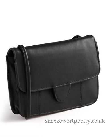 Derek Alexander Leather Ladies' Handbag Small E/W Half Flap Crossbody