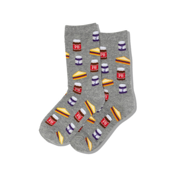 KID'S PEANUT BUTTER AND JELLY CREW SOCKS