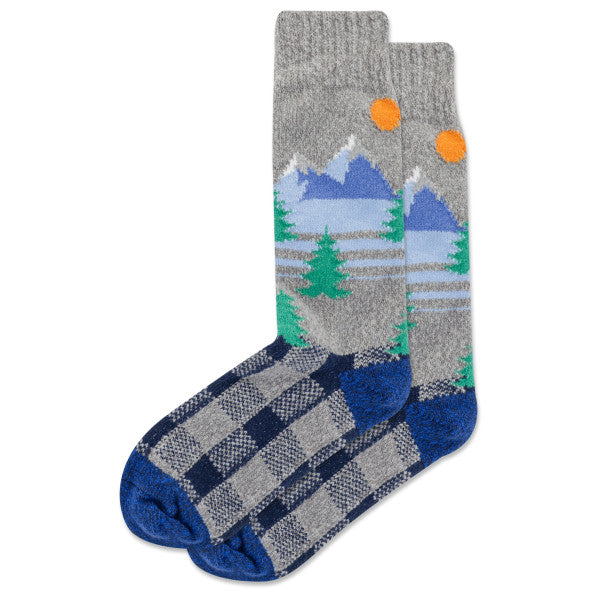 MEN'S MOUNTAIN SCENE BOOT  CREW SOCK