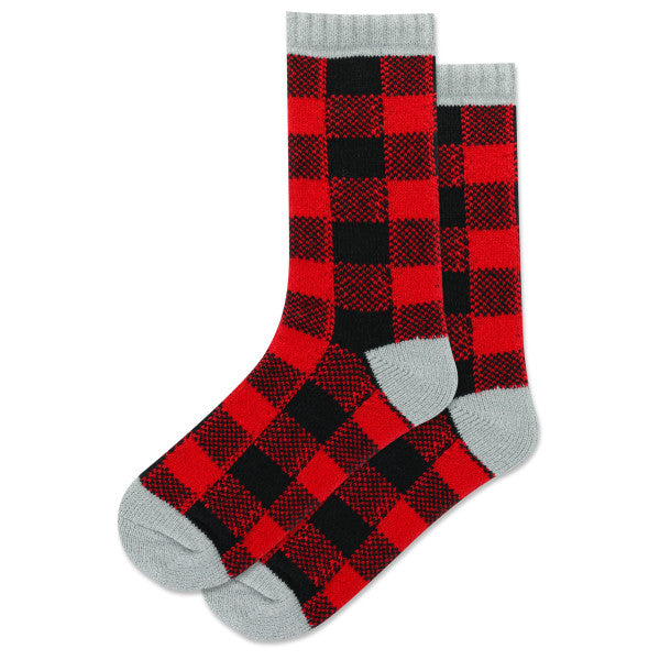 WOMEN'S PLAID BOOT CREW SOCK