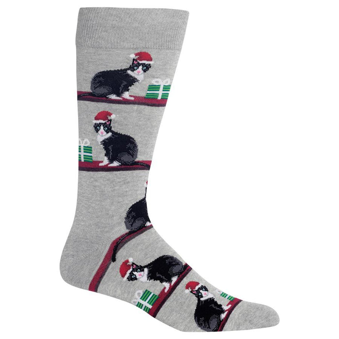 Men's Christmas Cats Crew Socks