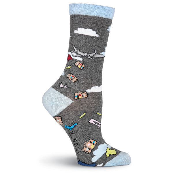 K.Bell Women's Lost Luggage Crew Socks