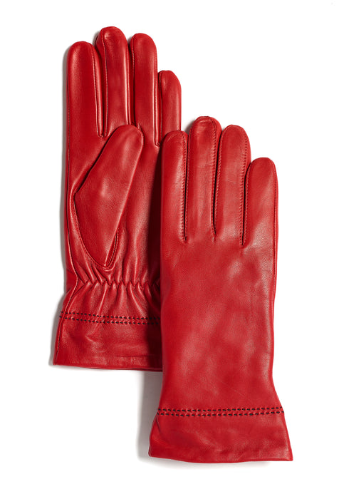 Marron Ladies Leather Gloves