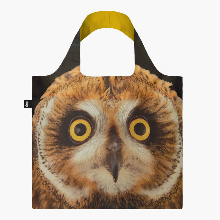 Loqi Tote Bag with Zip Pouch - Short-Eared Owl