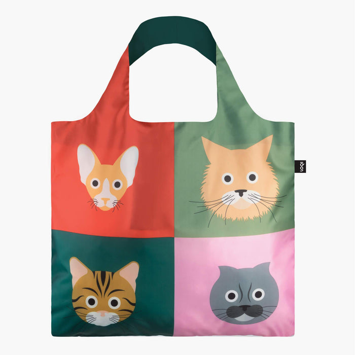 Loqi Tote Bag with Zip Pouch - Stephen Cheetham - Cats Bag