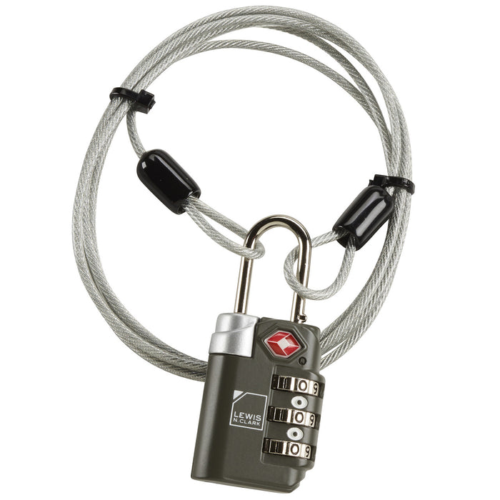Lewis N Clark Travel Sentry® Combo Lock with Cable