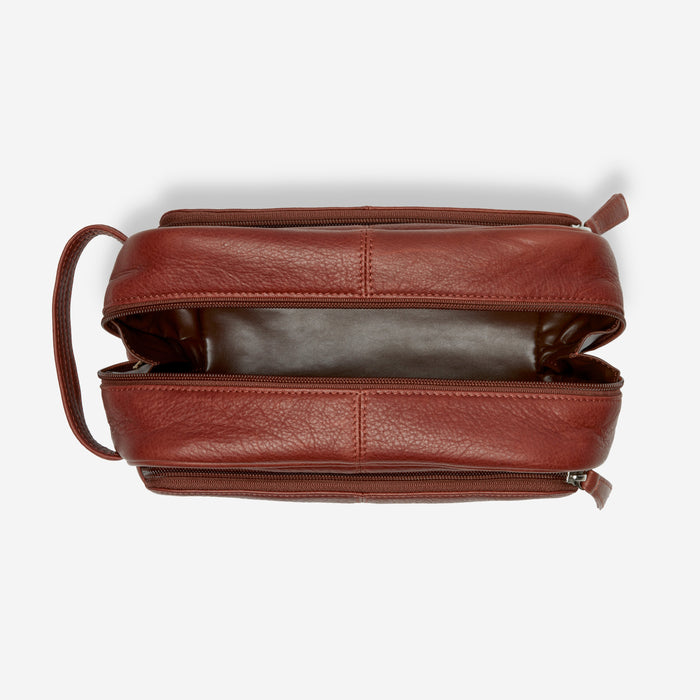 Osgoode Marley Leather Men's Travel Kit Triple Zip