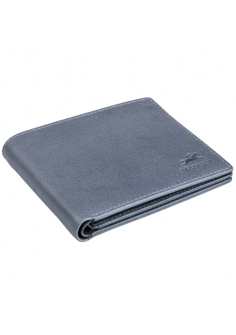 Mancini Leather Men's Center Wing RFID Wallet with Coin Pocket