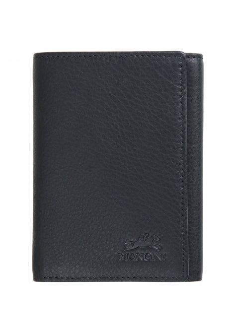 Mancini Leather Men's RFID Secure Trifold Wing Wallet