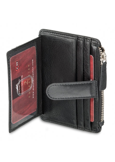 Mancini Leather Coin Purse/Credit Card Case RFID