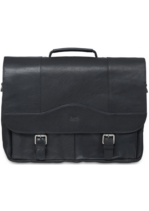 Mancini Leather Porthole briefcase for 15.6” Laptop / Tablet