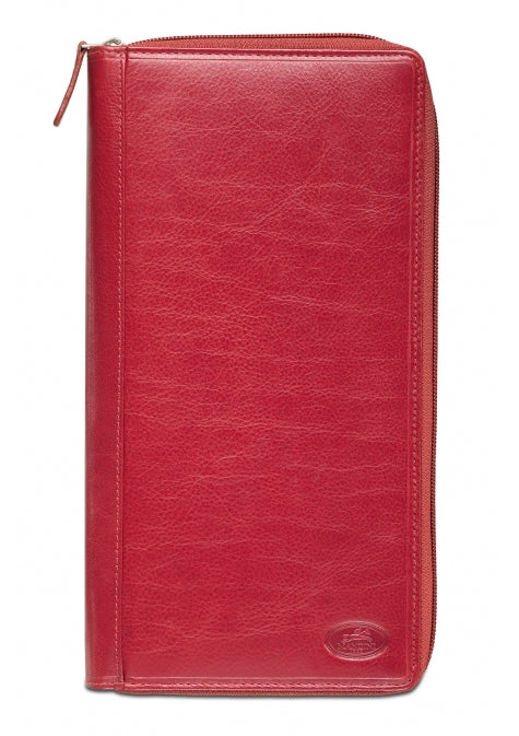 Mancini Leather Travel Wallet Deluxe with Passport Pocket RFID