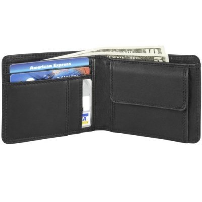 Derek Alexander Leather Men's Wallet Billfold w/ Inside Change Pocket