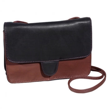 Derek Alexander Leather Ladies' Handbag Small E/W Half Flap Crossbody