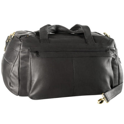 Derek Alexander Leather Duffle Bag Twin Top Zips